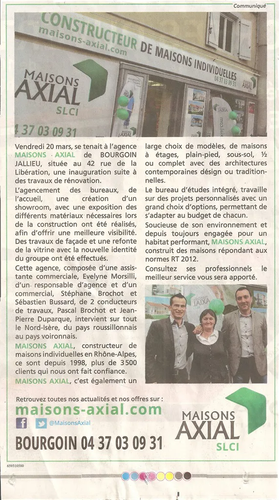 2015.03 - article dauphiné - Inauguration Bourgoin web