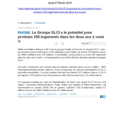 Le Groupe SLCI a le potentiel pour produire 350 logements