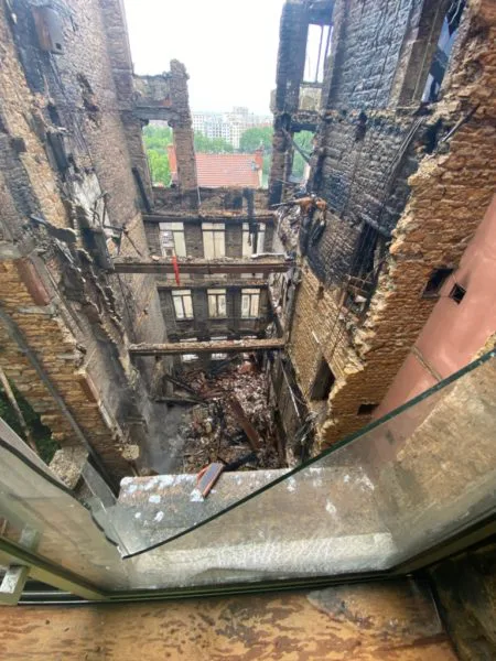 Incendie immeuble Bonafous intérieur